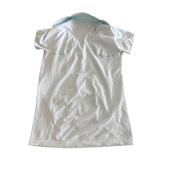 Lot of 2 Athleta Tops Lightweight Activewear Pink & Blue Short Sleeve Stretchy M - Picture 6 of 8